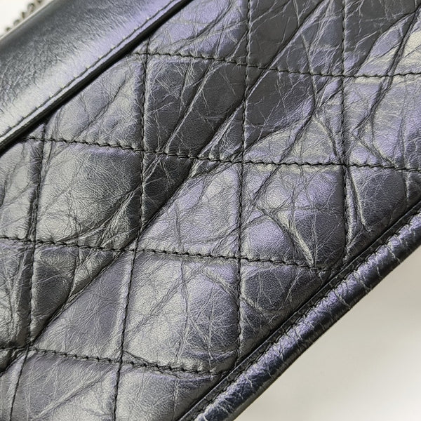 GABRIELLE Small Quilted Calfskin Black