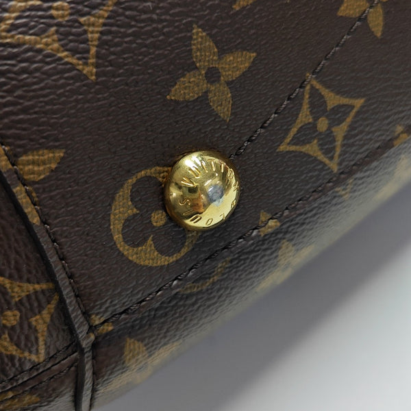 MONTAIGNE MM Monogram Coated Canvas Brown