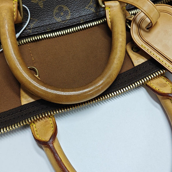 KEEPALL 45 Monogram Coated Canvas Brown