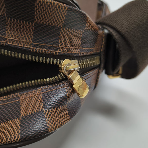 SHELTON MM Damier Ebene Coated Canvas Brown