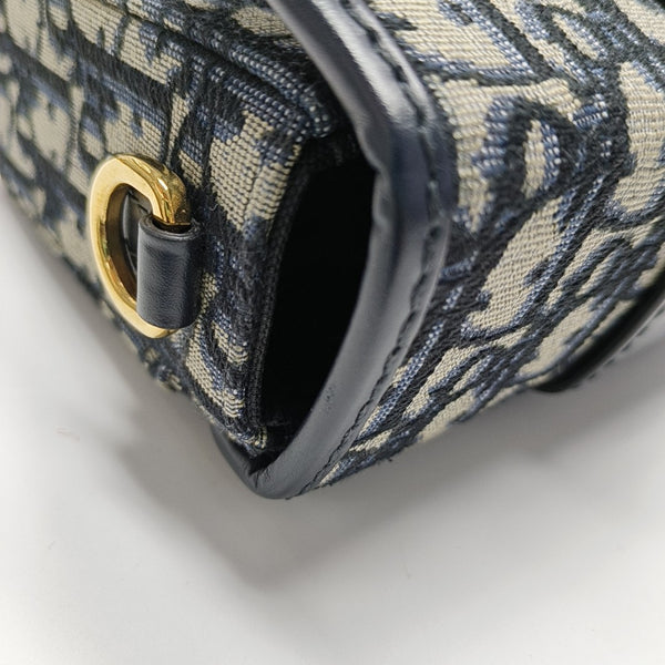 30 Montaigne Mini Oblique Canvas Blue