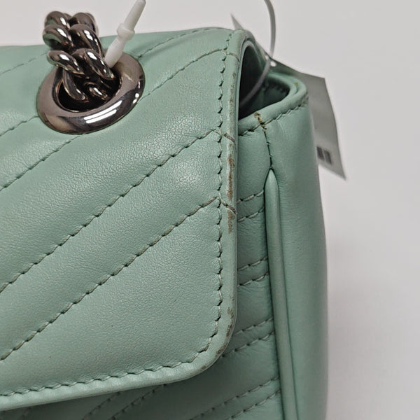 GG Marmont Medium Quilted Calfskin Green