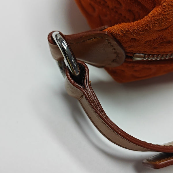 Suede Top Handle Bag Orange