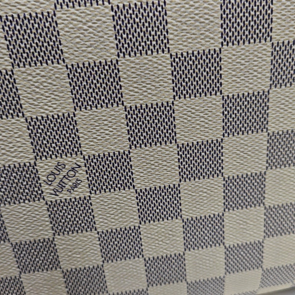 NÉONOÉ MM Damier Azur Coated Canvas White