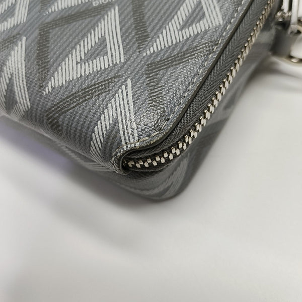 Coated Canvas Shoulder Bag Gray