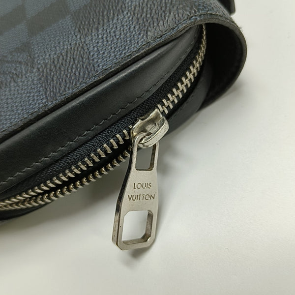 ZIPPY Extra Large Damier Coated Canvas Blue Wallet