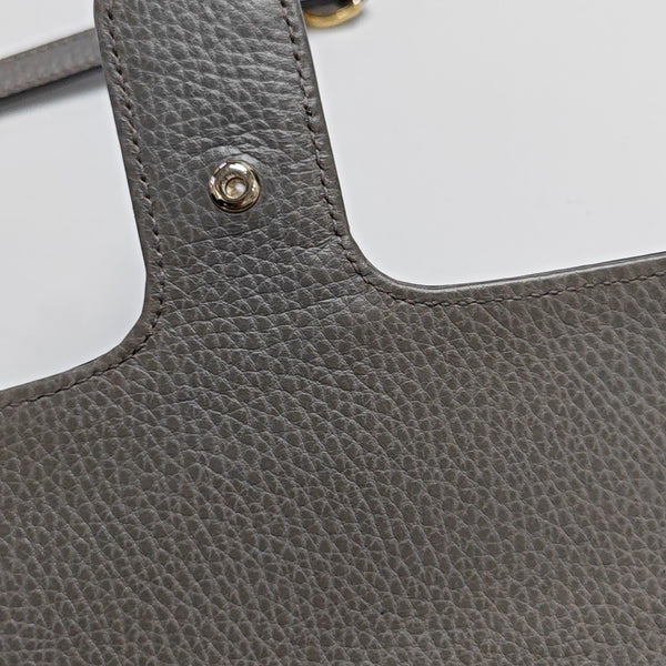 Interlocking G Small Calfskin Gray
