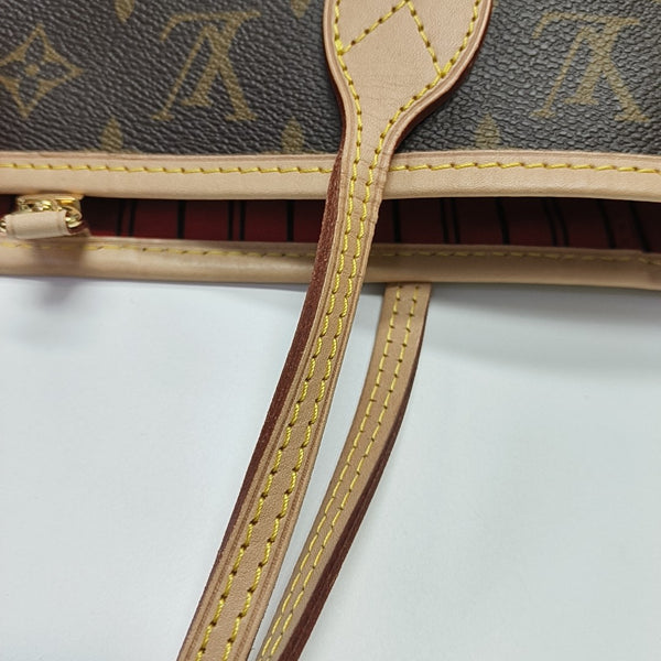 NEVERFULL MM Monogram Coated Canvas Brown