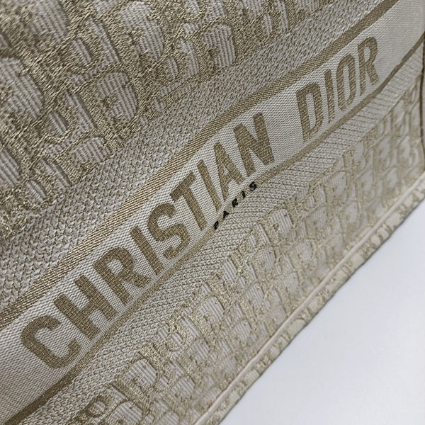 Book Tote Medium Oblique Canvas Gold