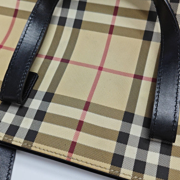 Coated Canvas Tote Bag Beige