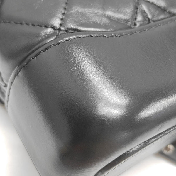 GABRIELLE Small Quilted Calfskin Black