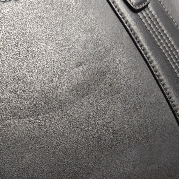 Calfskin Top Handle Bag Black