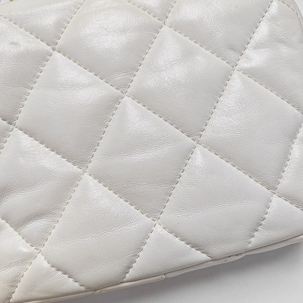 Quilted Lambskin White