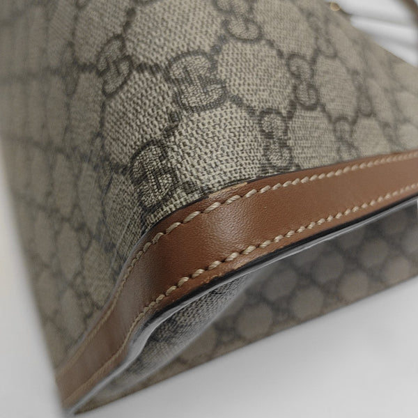Padlock Medium Monogram Coated Canvas Beige