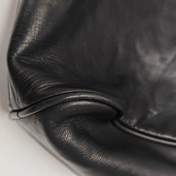 Calfskin Top Handle Bag Black