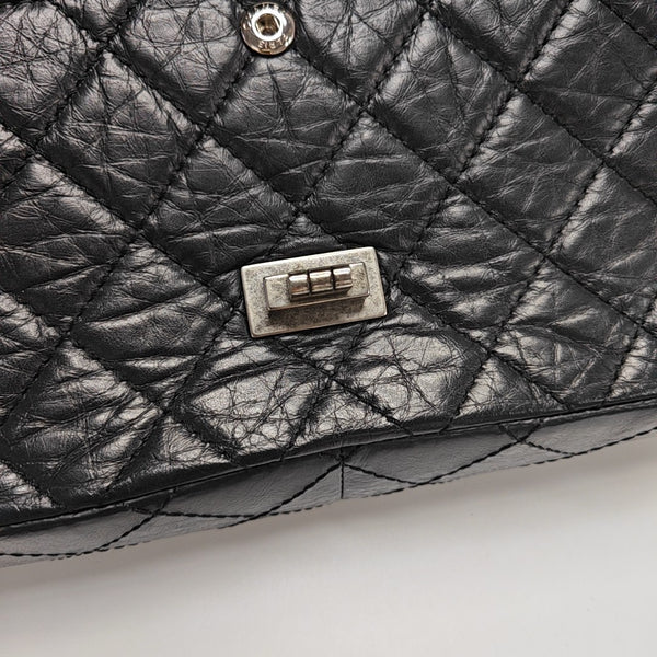 2.55 227 (jumbo) Quilted Vintage Calf Black