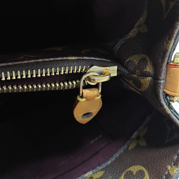 MONTAIGNE BB Monogram Coated Canvas Brown
