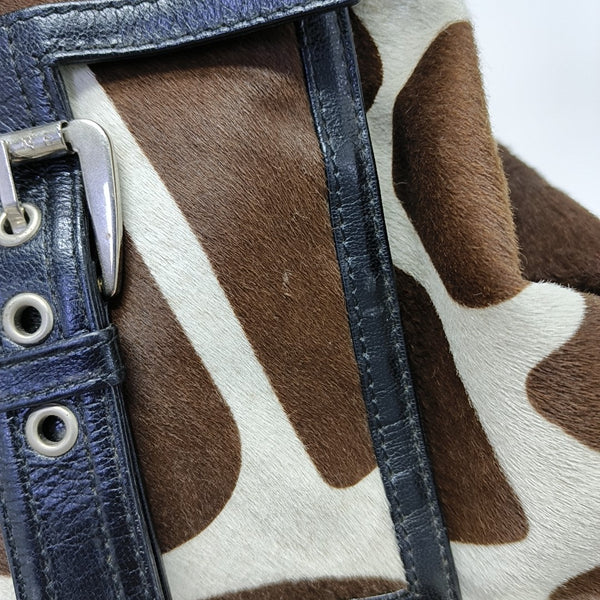 Horsehair Top Handle Bag Brown