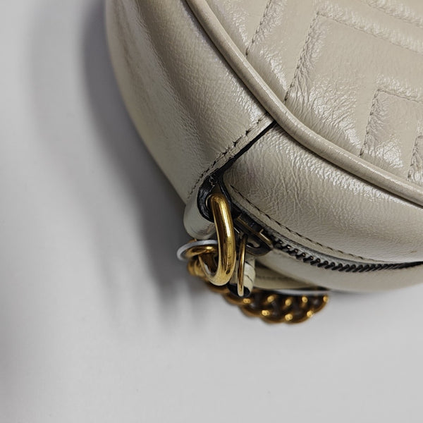 GG Marmont Mini Quilted Calfskin White