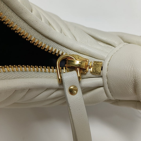 Wander Matelassé Small Quilted Lambskin White