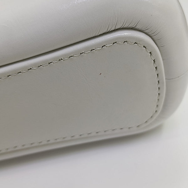 GABRIELLE Becerro Vintage Acolchado Pequeño Blanco