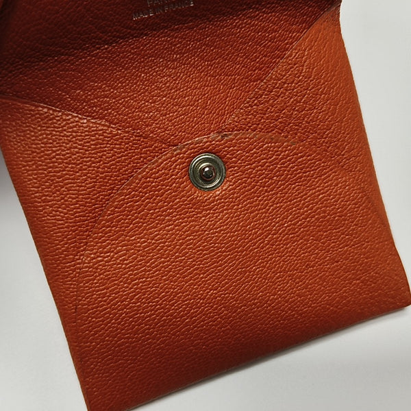 Bastia Chèvre Mysore Orange Card Holder