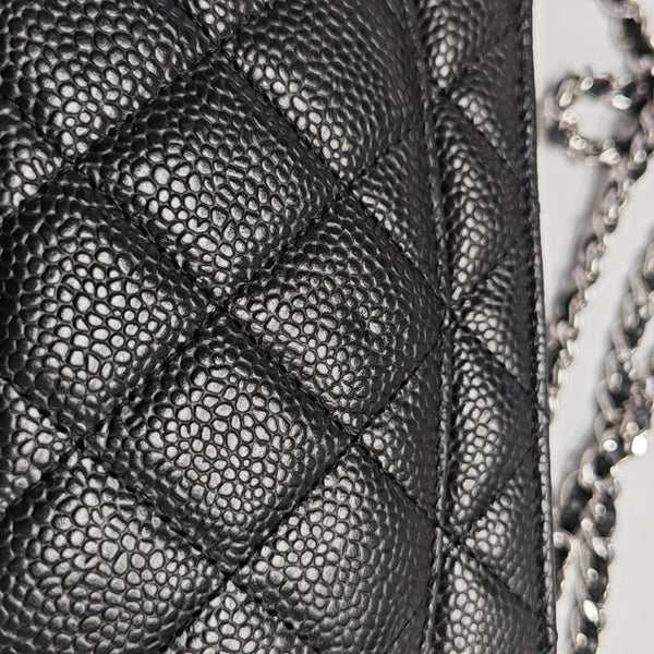 WOC Quilted Grained Calfskin Black