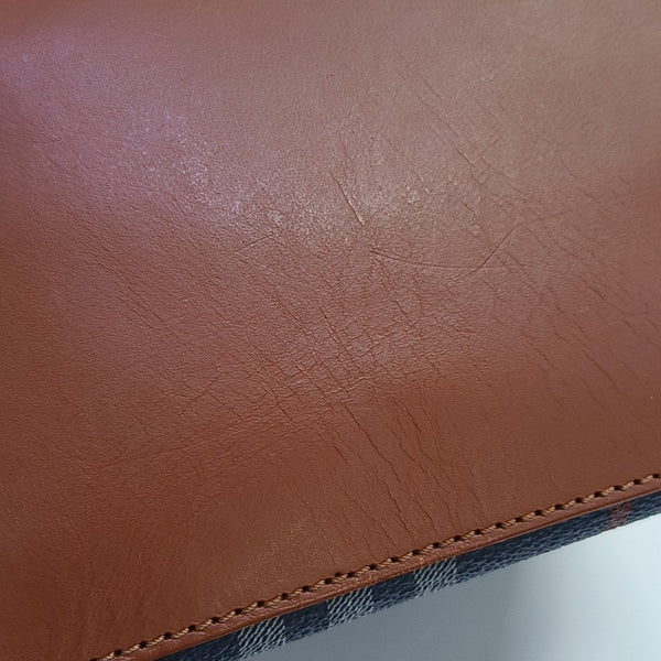 Coated Canvas Shoulder Bag Blue
