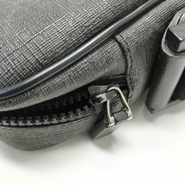 Monogram Coated Canvas Shoulder Bag Black