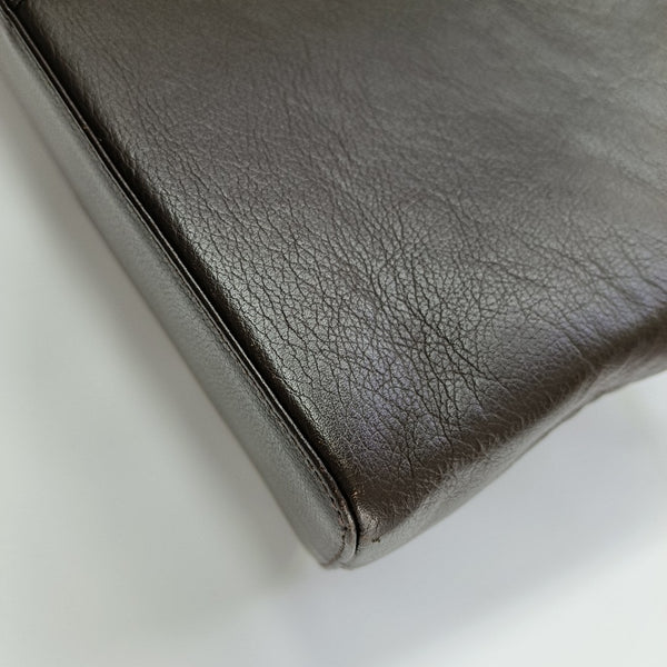 Calfskin Shoulder Bag Brown