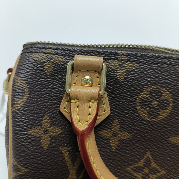 SPEEDY Nano Monogram Coated Canvas Brown