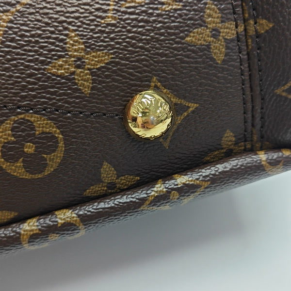 PALLAS MM Monogram Coated Canvas Brown