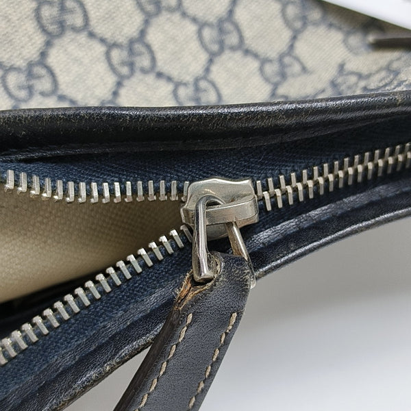 Monogram Coated Canvas Shoulder Bag Blue