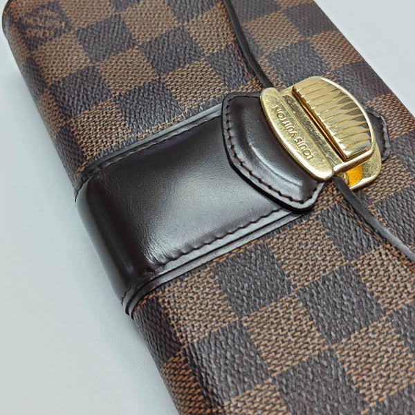 SISTINA Damier Ebene Coated Canvas Brown Wallet