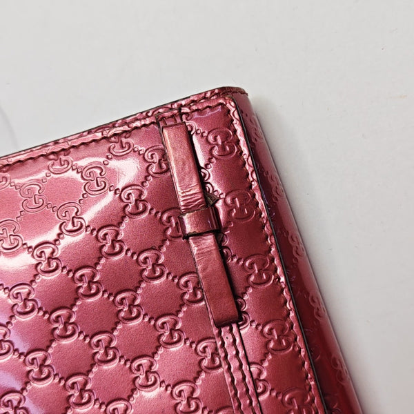 Monogram Patent Leather Wallet Pink