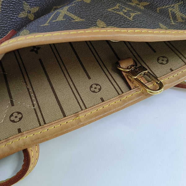 NEVERFULL MM Monogram Coated Canvas Brown