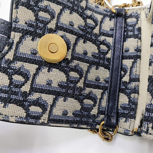Saddle Mini Oblique Canvas Blue
