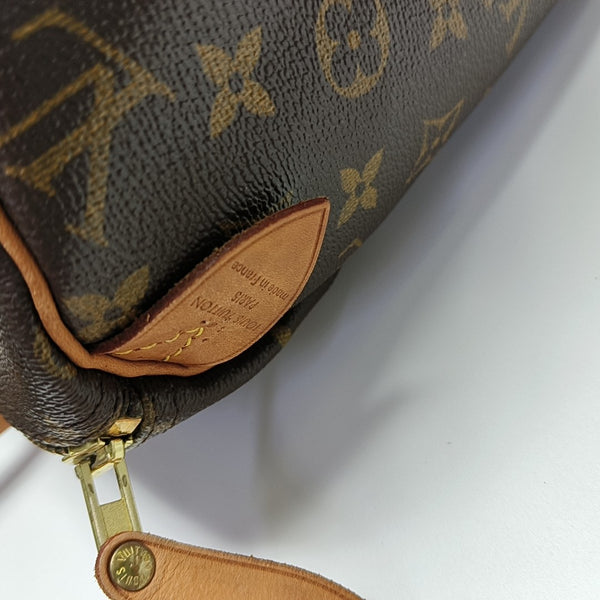 SPEEDY 30 Monogram Coated Canvas Brown