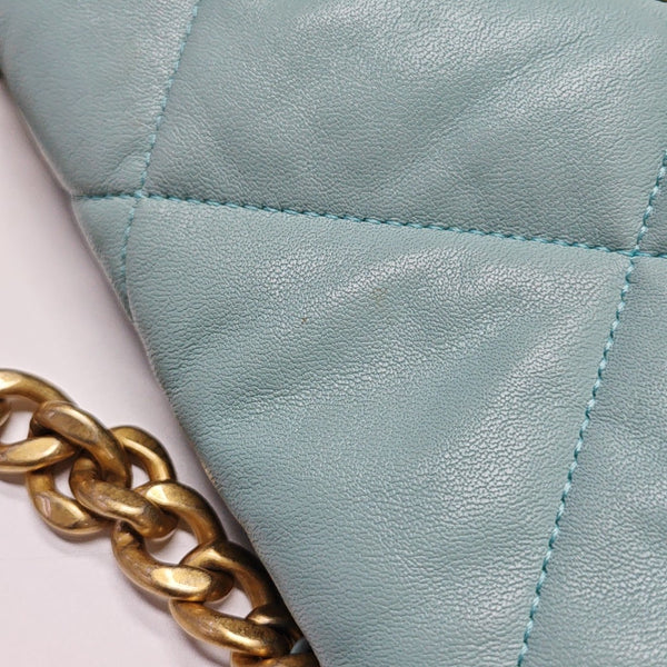 CHANEL 19 Small Quilted Lambskin Blue