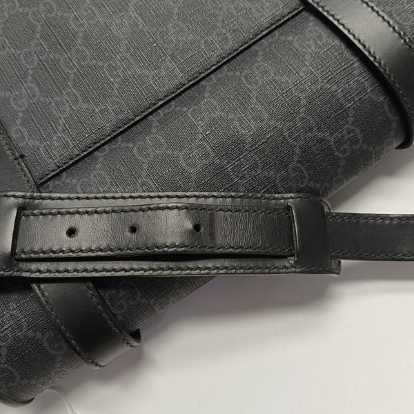 Monogram Coated Canvas Shoulder Bag Black
