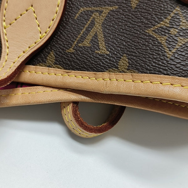NEVERFULL MM Monogram Coated Canvas Brown