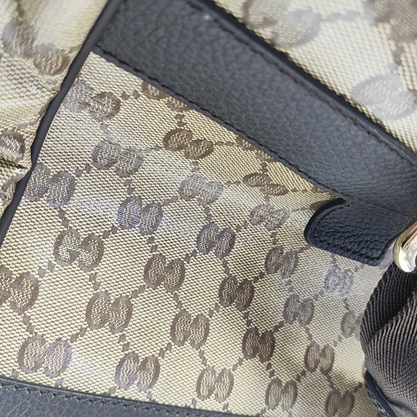 Monogram Coated Canvas Tote Bag Beige