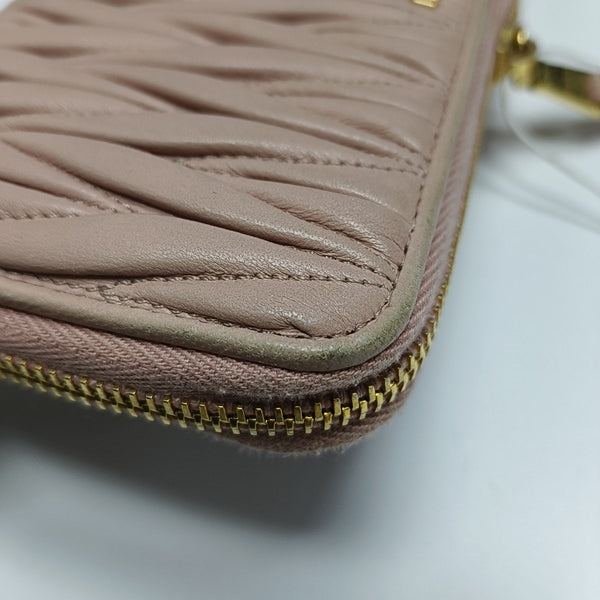 Quilted Lambskin Wallet Pink