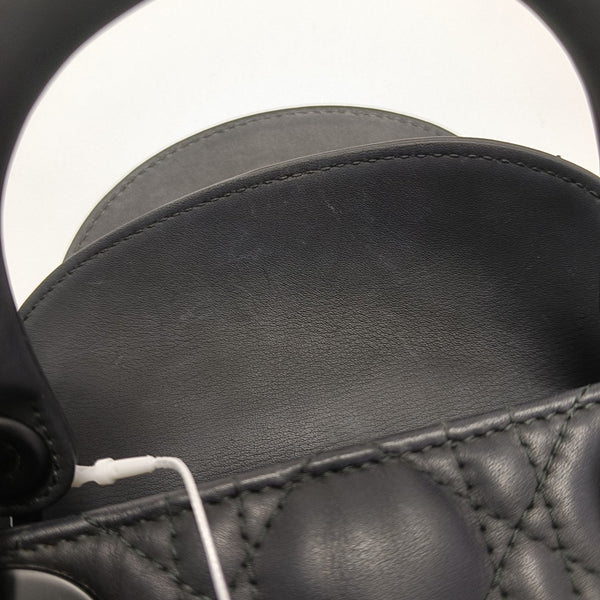 Lady Dior Mini Cannage Calfskin Black