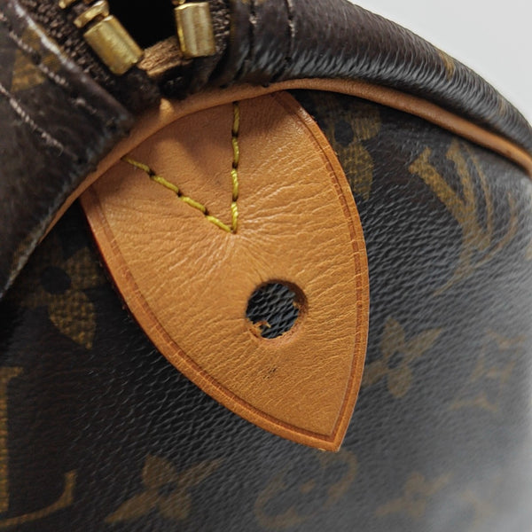 SPEEDY 30 Monogram Coated Canvas Brown