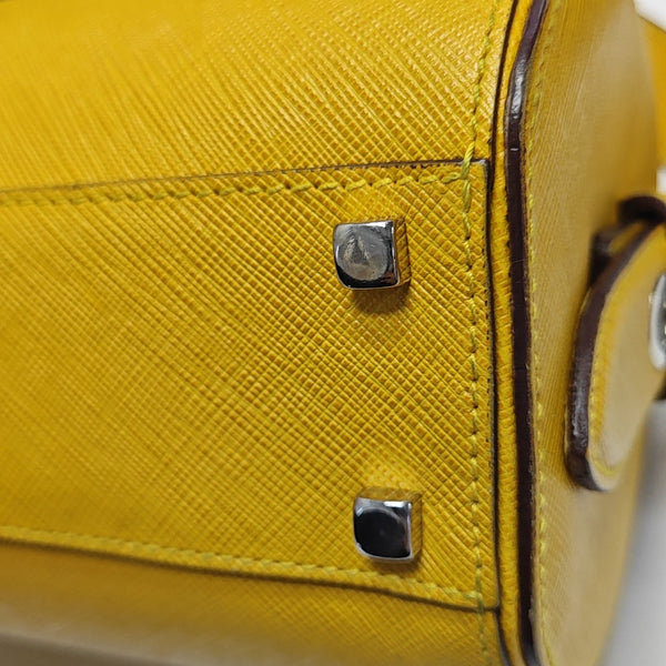 Calfskin Top Handle Bag Yellow