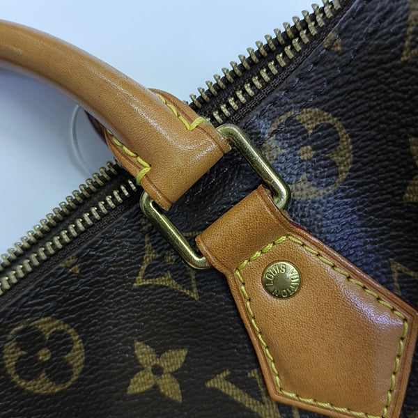 SPEEDY 30 Monogram Coated Canvas Brown