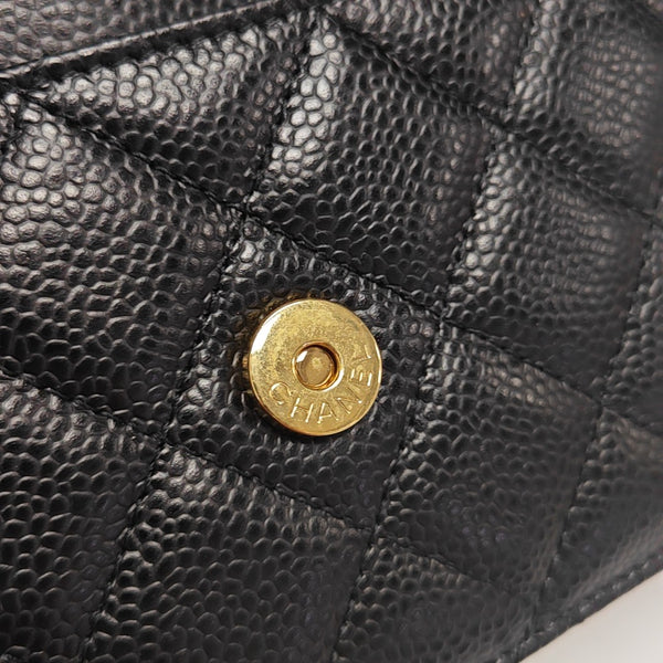WOC Quilted Grained Calfskin Black
