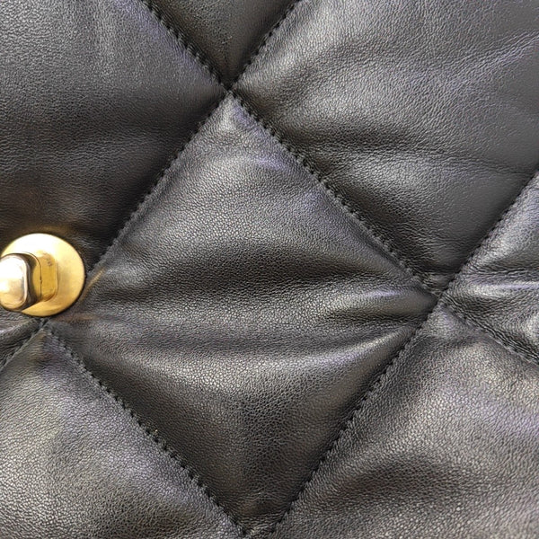 CHANEL 19 Large Quilted Lambskin Black