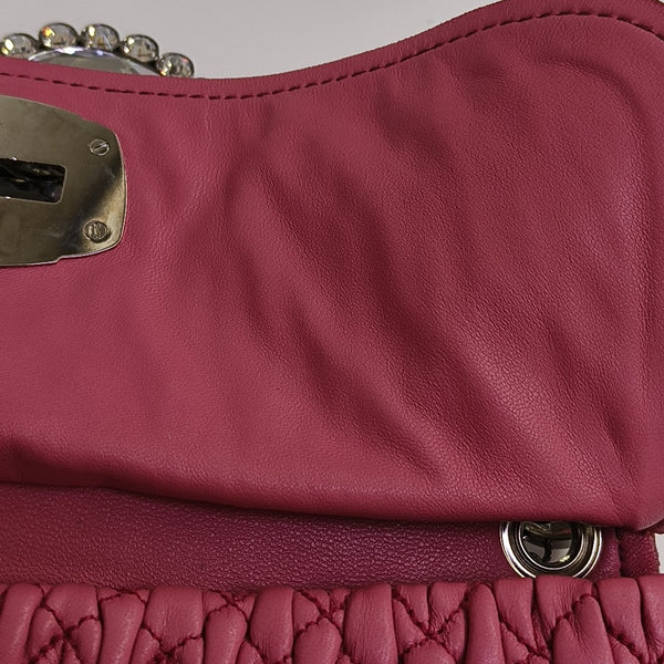 Crystal Quilted Lambskin Pink